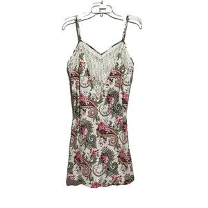 NEW Victoria's Secret  Slips Dress Multicolor Large‎ Gold Label Floral Paisley
